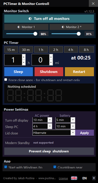 PCTimer & Monitor Controll